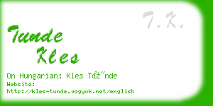 tunde kles business card